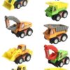 Kids Construction Car Toys for 3 4 Year Old Boys Toddler Mini Pull Back Vehicles Excavator Truck Tractor Party Supplies Favors