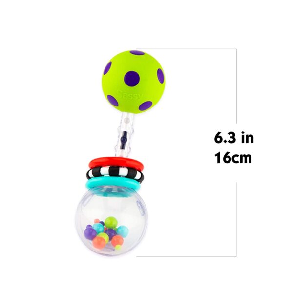 Sassy Spin Shine Rattle Developmental Toy (Colors May Vary) - Image 3