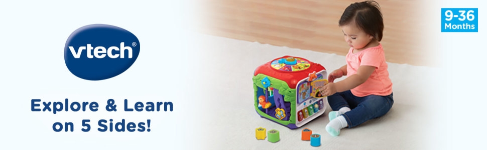 vtech; vtech baby; 9-36 months; Sort and Discover Activity Cube; 5 sides
