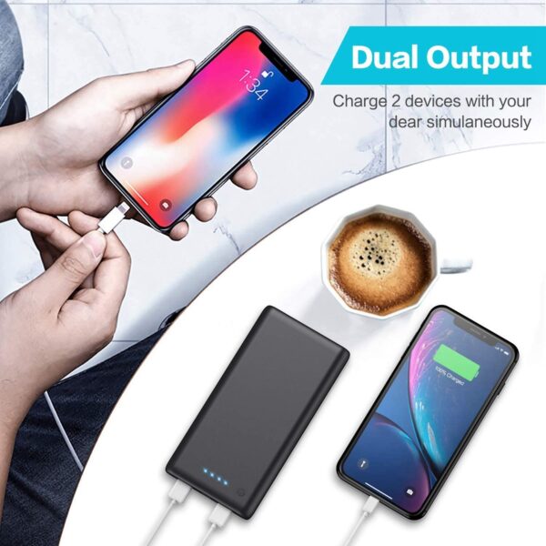 Portable Charger 26800mAh2020 Upgrade High CapacityPower Bank Ultra Compact External Battery Pack Backup with 4 LED Lights,Dual - Image 5