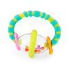 Bright Starts Grab & Spin Baby Rattle & BPA-Free Teether Toy, Ages 3 Months+, Colors May Vary