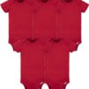 Gerber unisex-baby 5-pack Solid Onesies Bodysuits