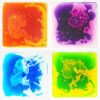Art3d Liquid Sensory Floor Decorative Tiles, 11.8"x11.8" Square, Colorful, 4 Tiles