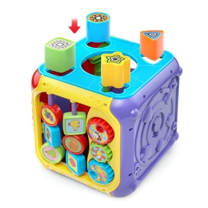 vtech; vtech baby; 9-36 months; Sort and Discover Activity Cube; shape sorter