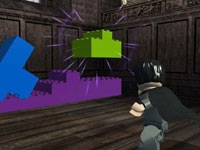 Harry moving blocks LEGO video game style in LEGO Harry Potter: Years 1-4