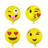 Emoji Balloon Happy Birthday Party - Set of 16 Pack Mylar Foil 18 Inch Helium Reusable Ballons For Congratulation Decoration - Image 4