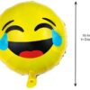 Emoji Balloon Happy Birthday Party - Set of 16 Pack Mylar Foil 18 Inch Helium Reusable Ballons For Congratulation Decoration - Image 2
